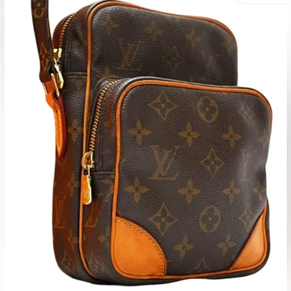 Louis Vuitton Monogram Crossbody Bag in Brown and Tan - Picture 1 of 16